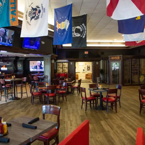 Interior, seating area, dance floor