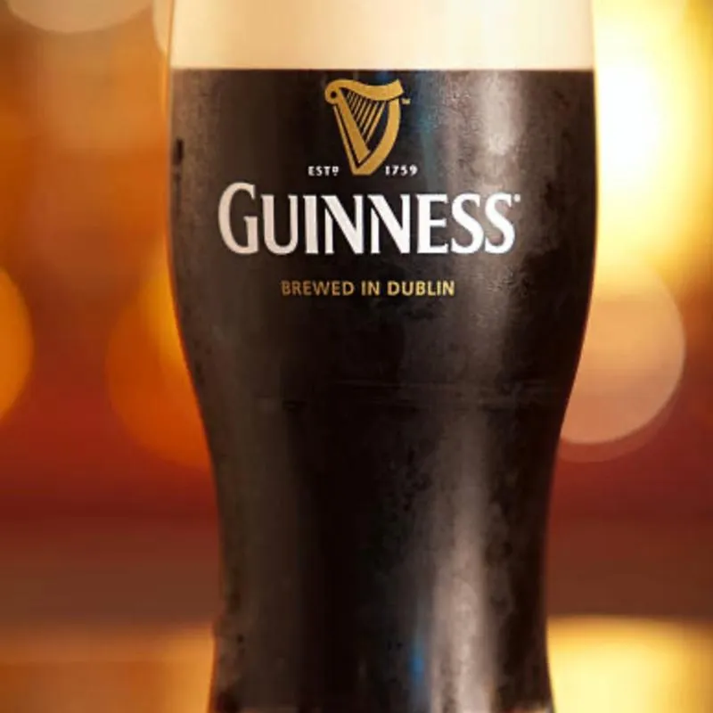 Glass of dark beer.