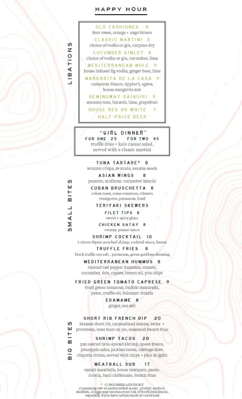 Rome + Fig, menu
