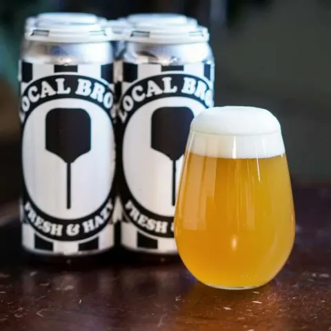 Local Bro beer, fresh and hazy
