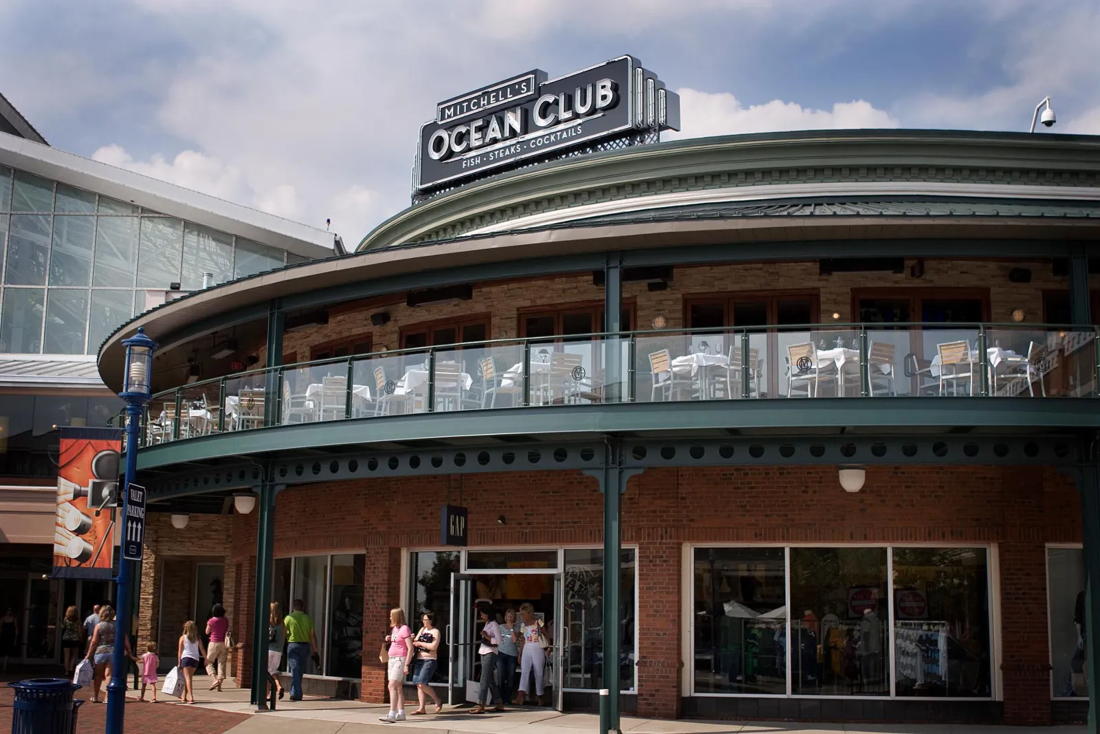 Exterior of Mitchell's Ocean Club in Columbus, Ohio at Easton Town Center.