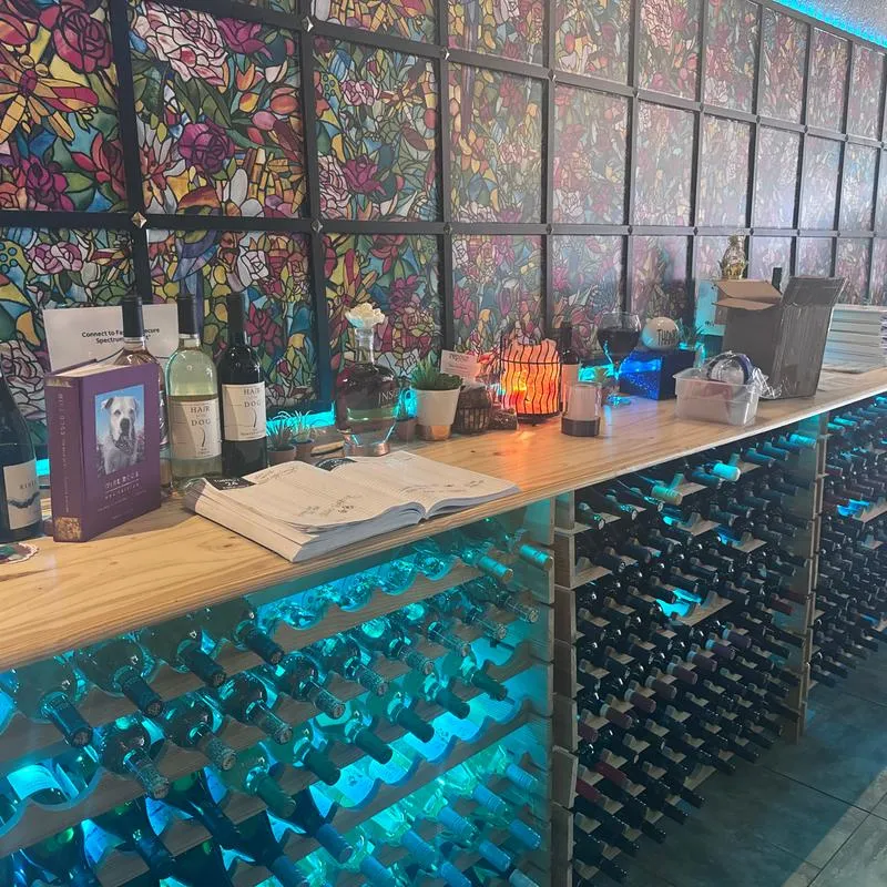 wine wall inside of my restaurant.
