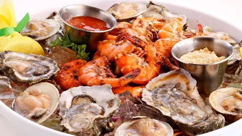 shrimp and oyster platter