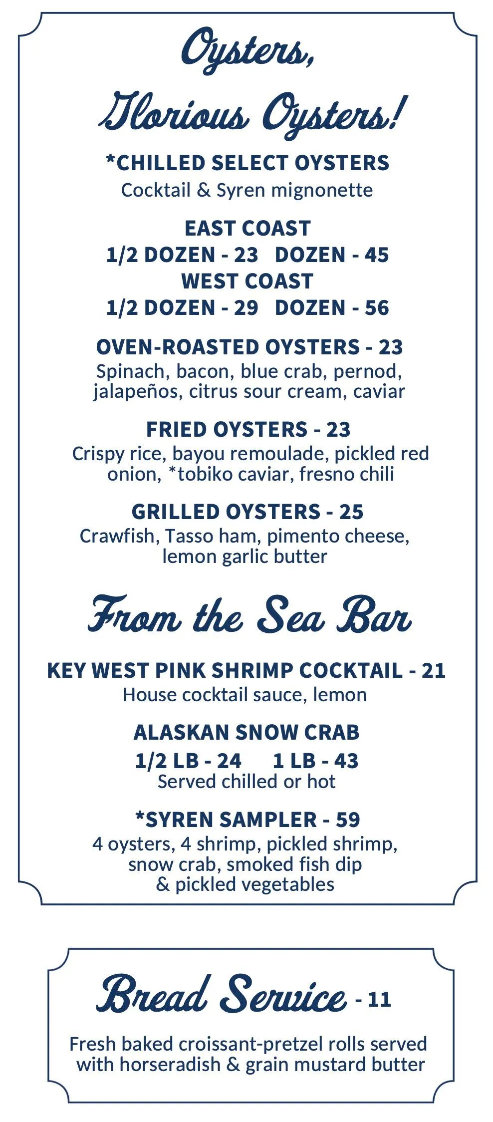 Syren Oyster & Cocktail Bar