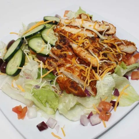 FUBAR Pizza Bar restaurant pizzeria in Fort Walton Beach, Florida waterfront chicken salad