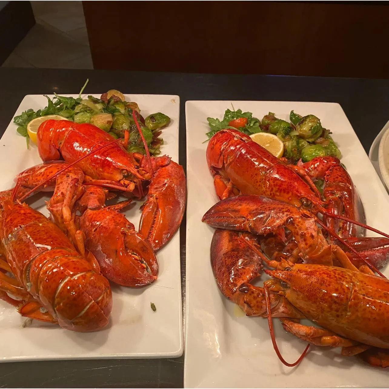 whole cooked lobster dinner