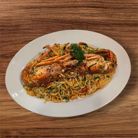 Seafood pasta.