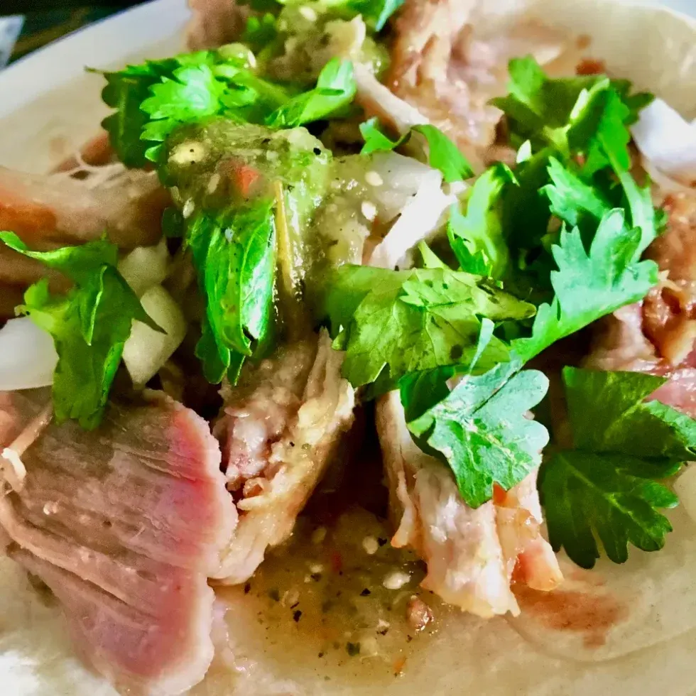Pork carnitas tacos
