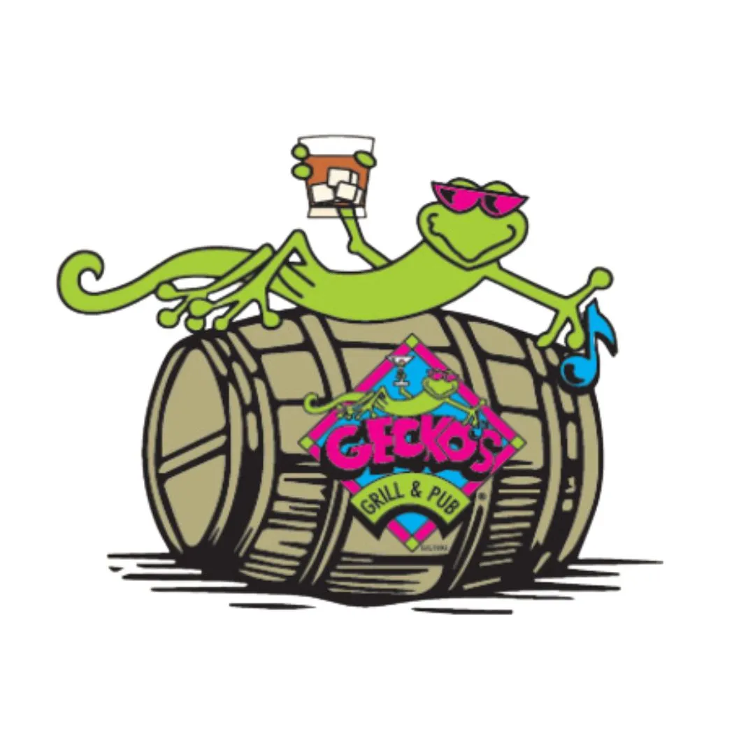 Gecko's Mascot and Burbon