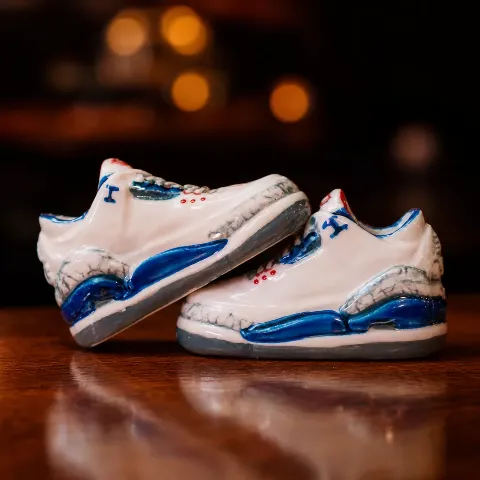 Grails Sneaker Shot — collectible take-home ceramic sneaker shot glass with one premium house shot, happy hour special at $18 at Grails Miami in Wynwood