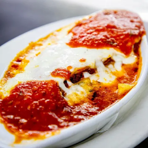 Lasagna dish.