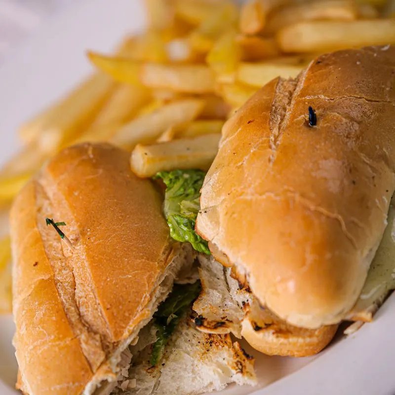 Sandwiches and fries.