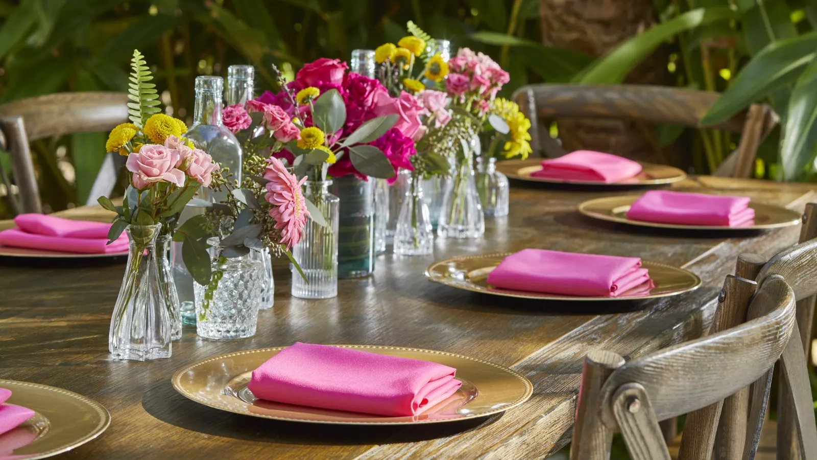 A Table With Flowers