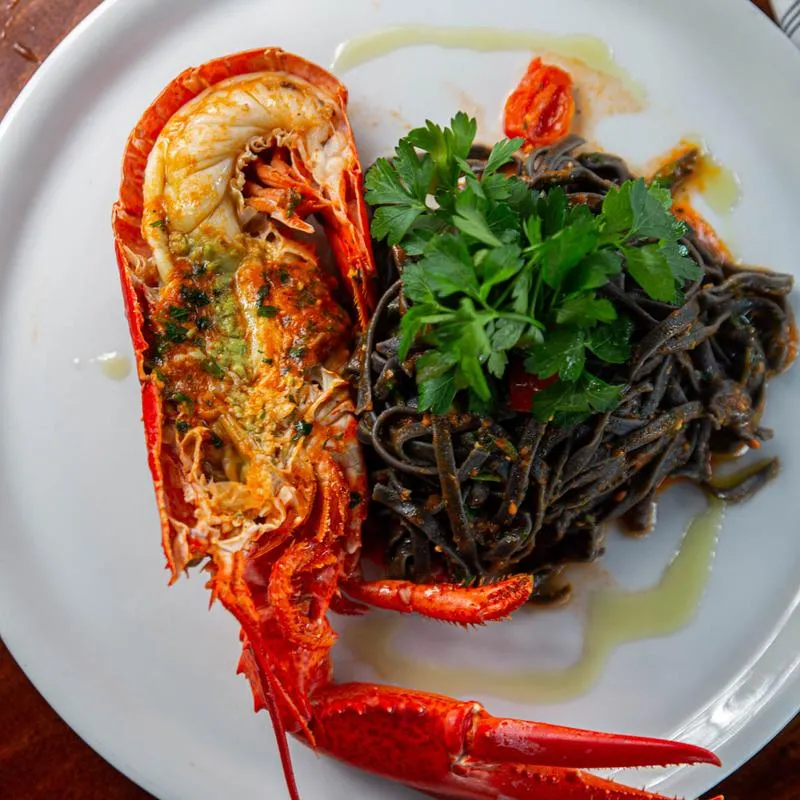 Squid Ink Linguine with Main Lobster