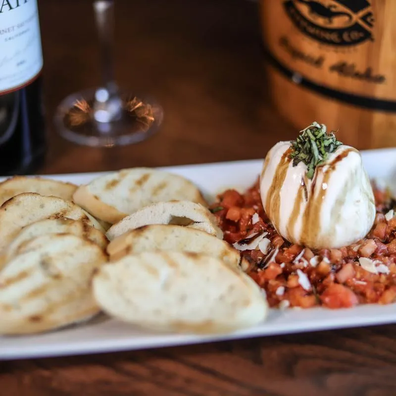 Burrata Cheese dish.
