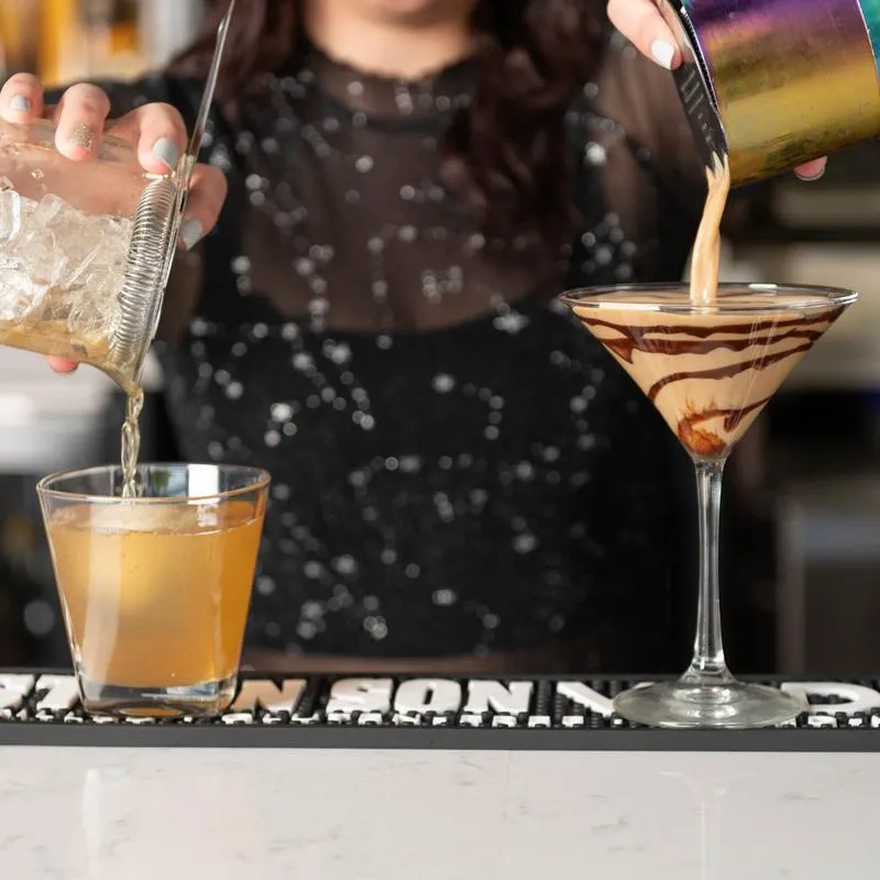 Cocktails being served.