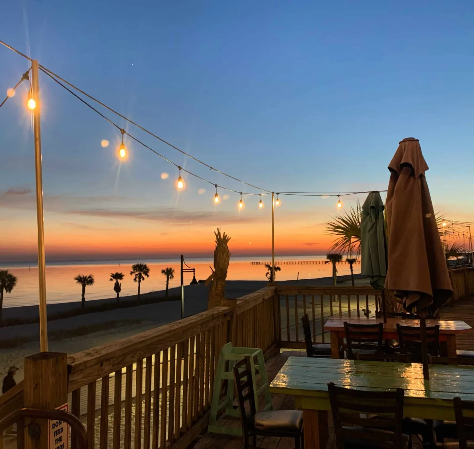 Sunset at Shaggy's Biloxi Beach