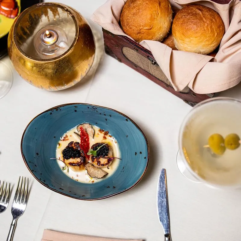 Truffle Scallops, top view.