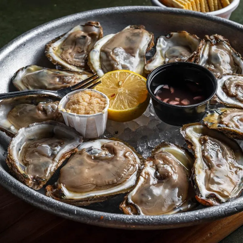 Raw oysters