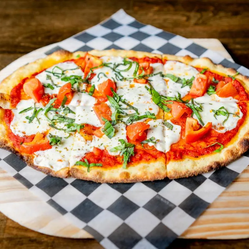 Margherita pizza.