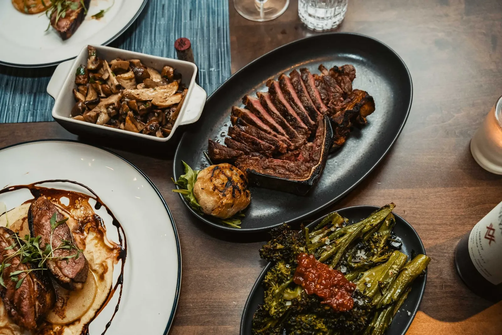 Gourmet steak and seafood dishes at The Jupiter Grill