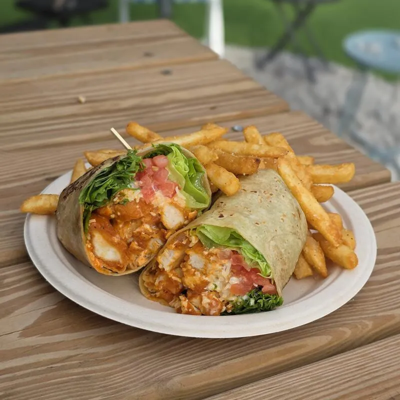 Buff and Bleu Fried Chicken Wrap photo