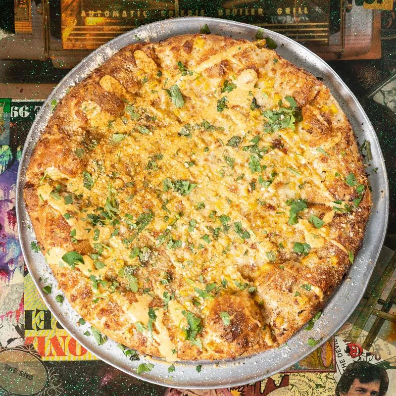 Street Corn Named Desire pizza