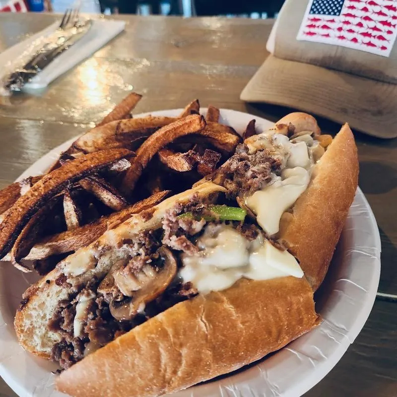 Cheese steak sandwich.