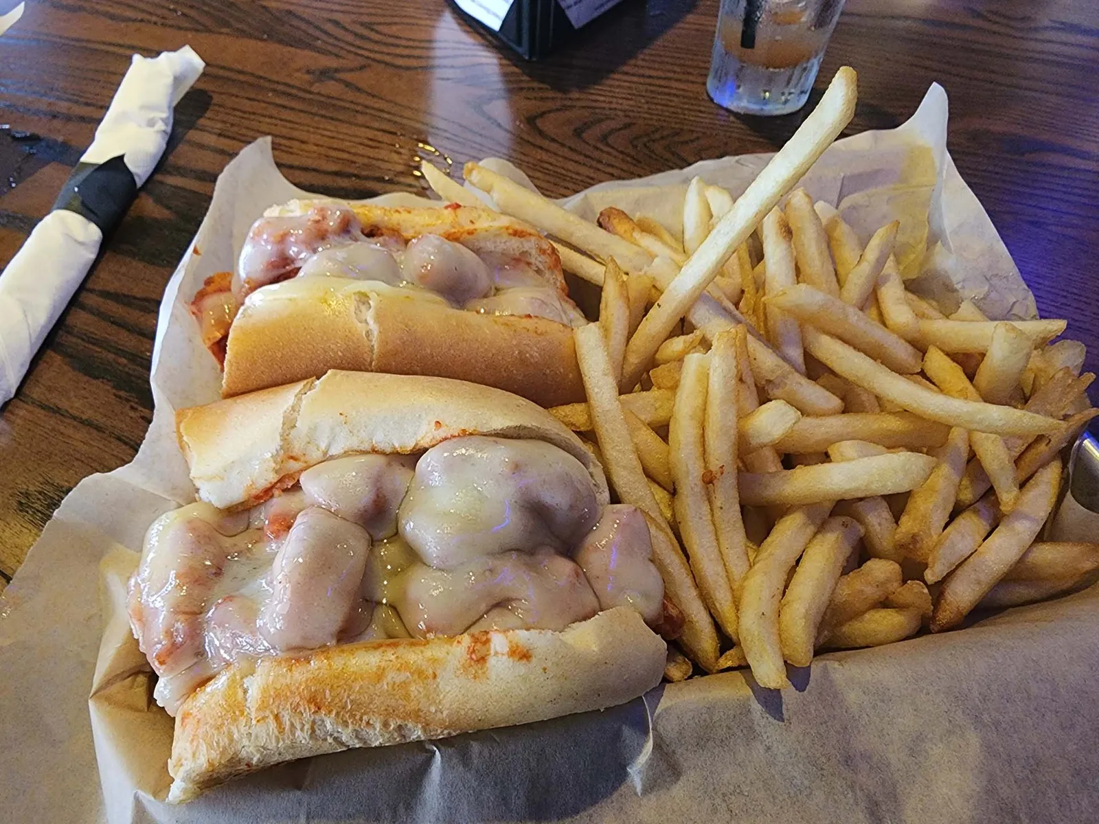 a sandwich with french fries