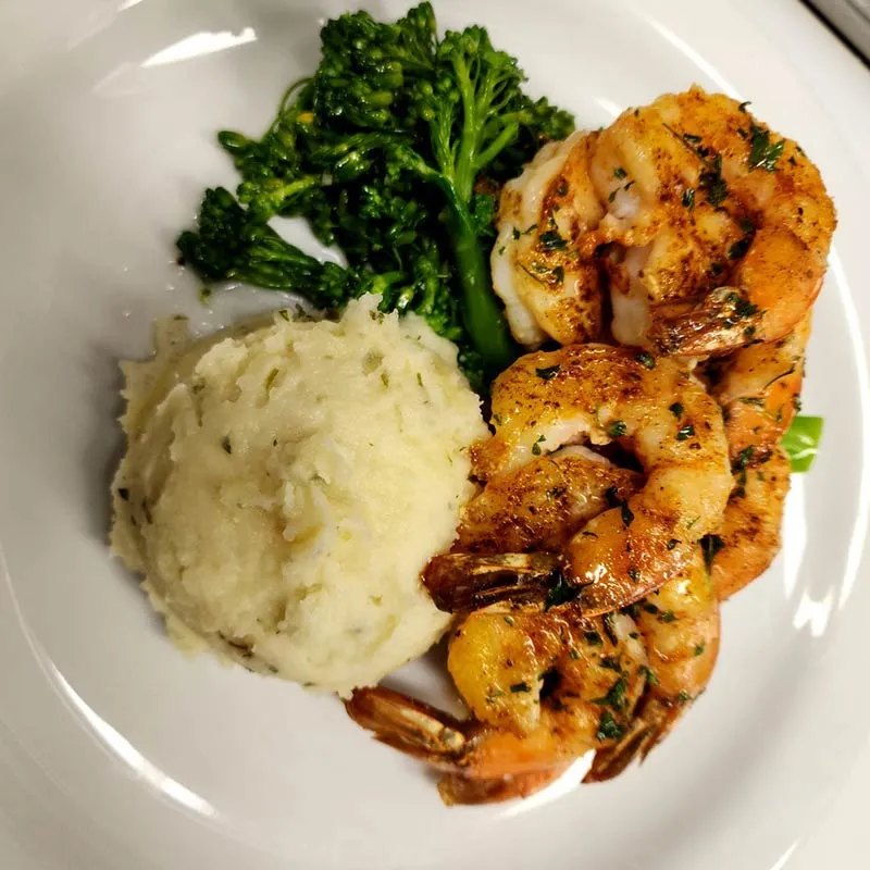 Shrimp entree from Oceans Restaurant