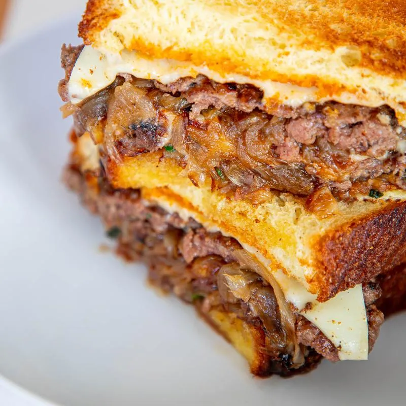 Wagyu smash sandwich.