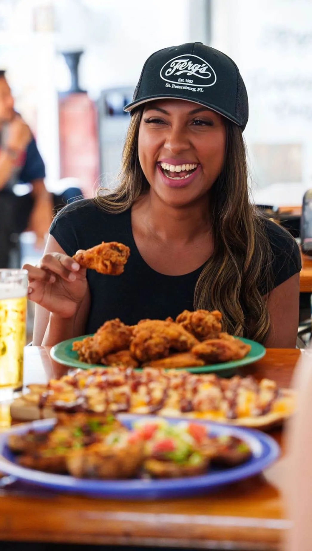 Ferg's famous chicken wings with sauce at St Pete sports bar