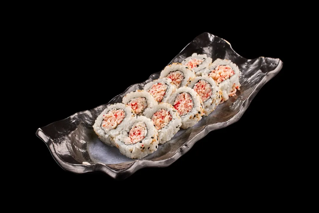 platter of sushi rolls