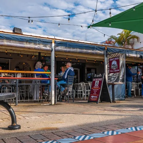 Anclote brew, outside, seating area.