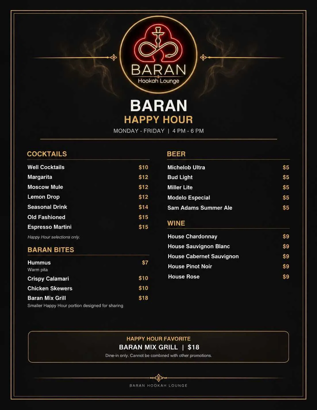 BARAN hookah flavors — fruit, mint & cooling, sweet, traditional, signature blends and specialty California