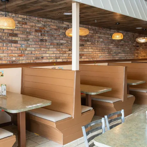 Booth tables.