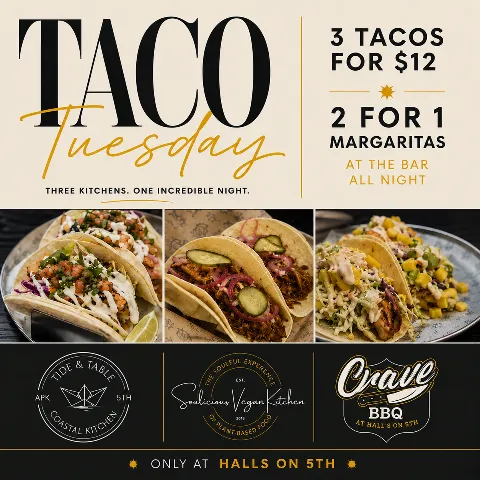 Hall's on 5th, food