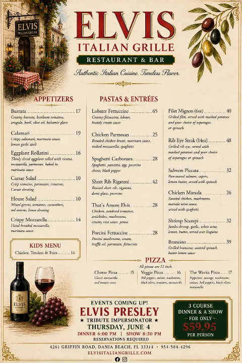 Elvis Italian Grille, food