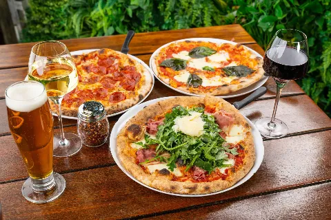 A few pizzas & beer