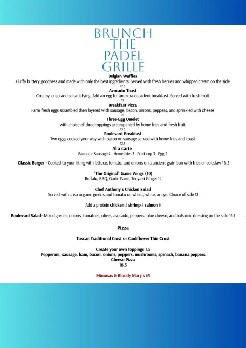 Padel Grille Restaurant, food
