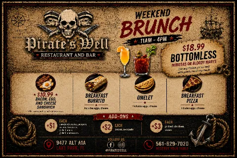 Pirate's Well, food