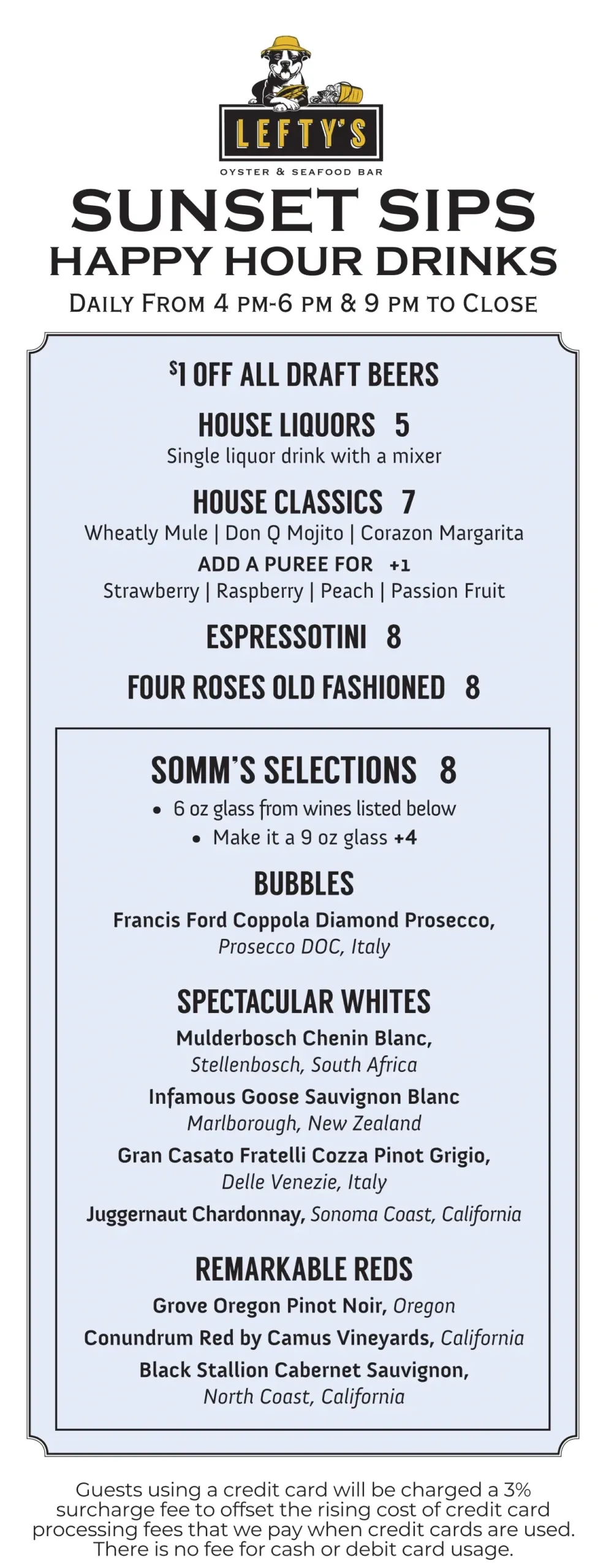 - Lefty's Oyster & Seafood Bar