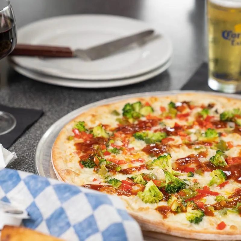 Pizza served