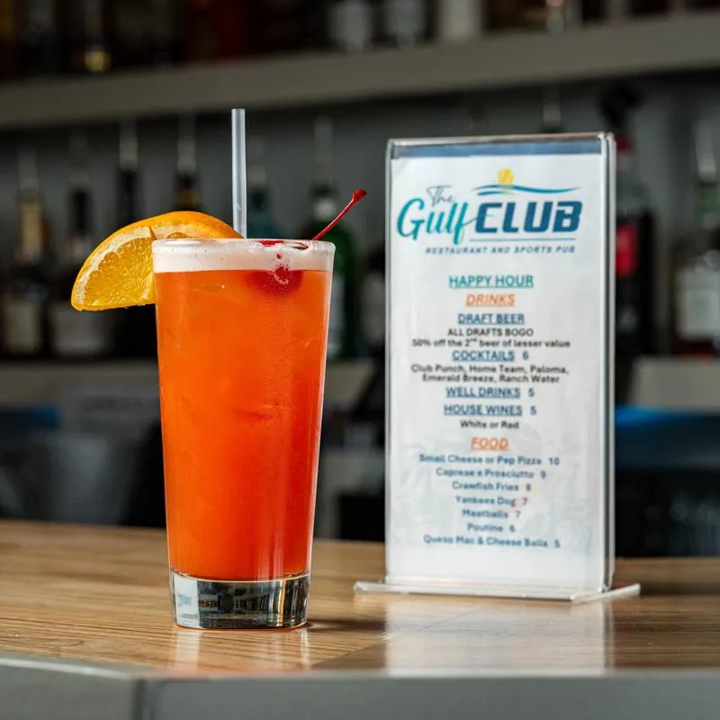 Red cocktail drink.