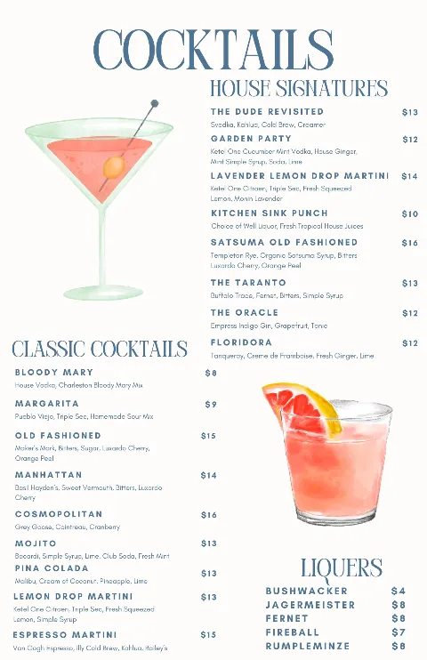 Apalachicola Yacht Club, drink