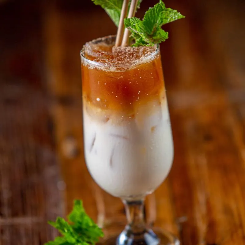 Decorated cocktail