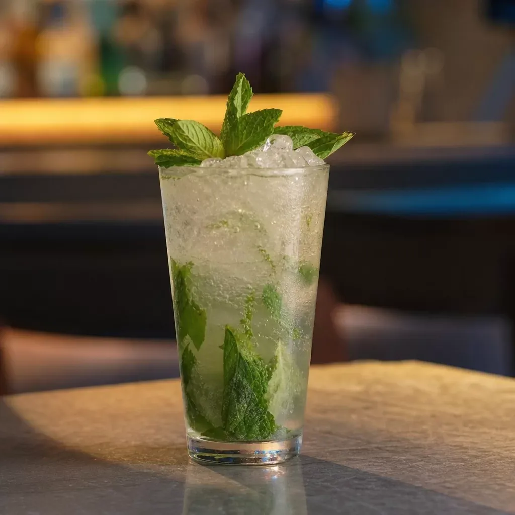 Free Throw Mojito happy hour cocktail at Grails Miami in Wynwood — Don Q Rum, lime, mint, $7