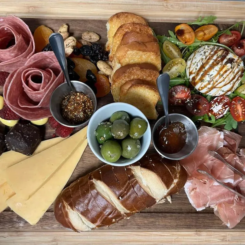 Charcuterie plate, top view