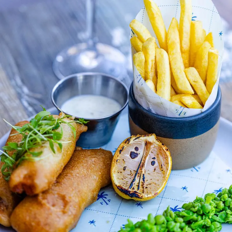 Fried food and dips.