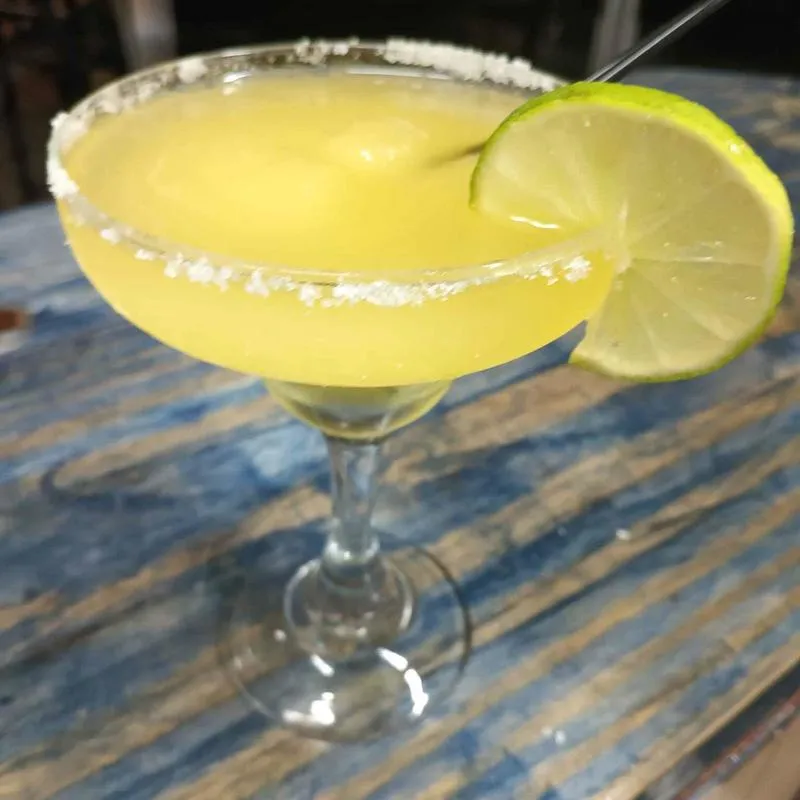 A served drink, closeup.